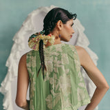 Patchwork Sleeveless Blouse - Mint