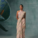 Hibiscus Saree - Colourblock