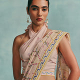 Hibiscus Saree - Colourblock