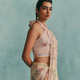 Hibiscus Saree - Colourblock