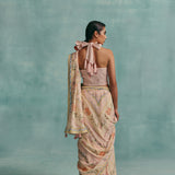 Hibiscus Saree - Colourblock