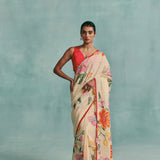 Dahlia Saree - Ecru