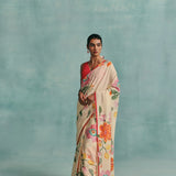 Dahlia Saree - Ecru