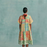 Patchwork Tiered Dress