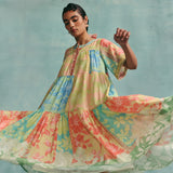 Patchwork Tiered Dress