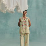 Rose Sleeveless Co-ord - Lemon