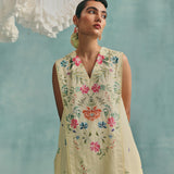 Rose Sleeveless Co-ord - Lemon