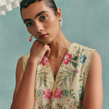 Rose Sleeveless Co-ord - Lemon
