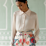 Ecru & Mustard Floral Co-ord Set