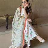 Kashish Dadhwal in Ecru Floral Sleeveless Kurta Set